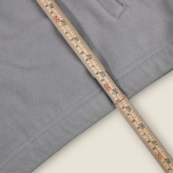 FILA Vintage Retro Men’s 1/2 Zip Fleece Jacket Y2K Medium Grey White - Picture 5 of 8